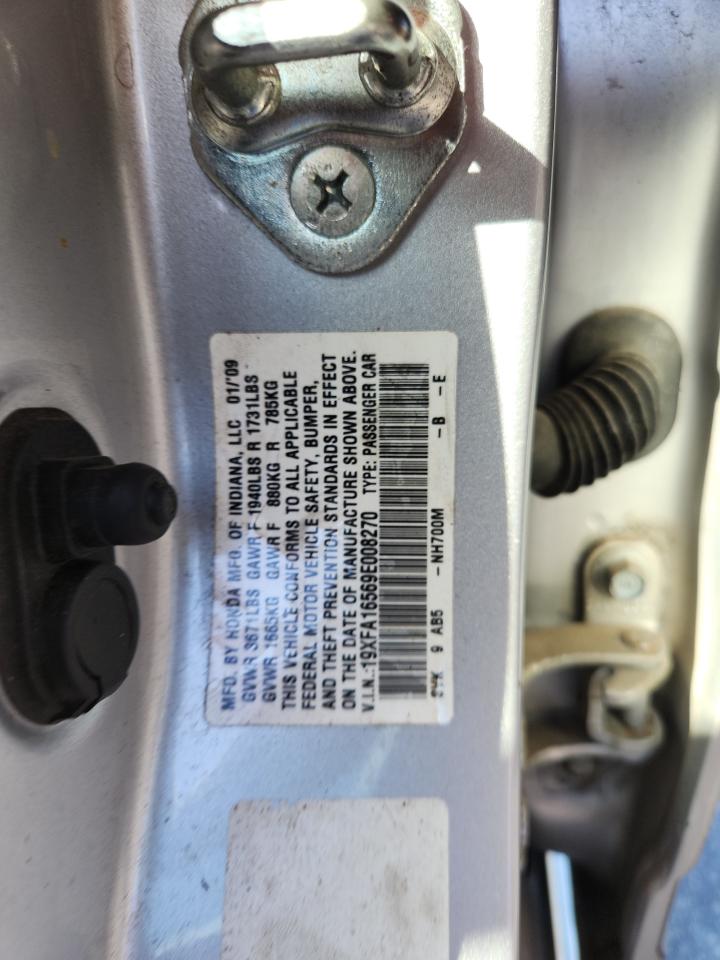 2009 Honda Civic Lx VIN: 19XFA16569E008270 Lot: 84020825