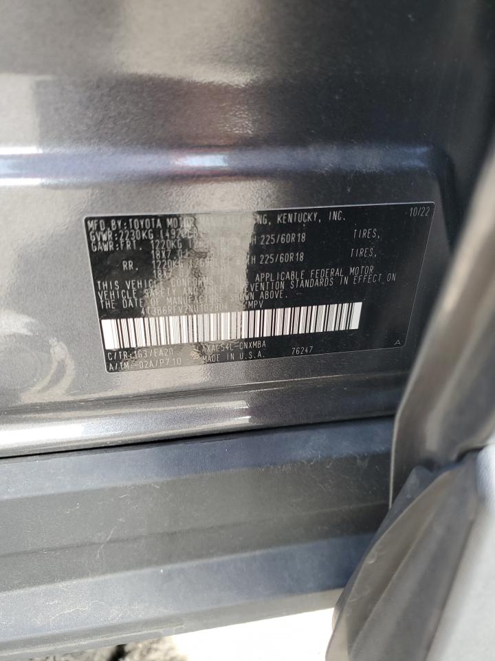 2022 Toyota Rav4 Xle Premium VIN: 4T3B6RFV2NU102904 Lot: 82227025