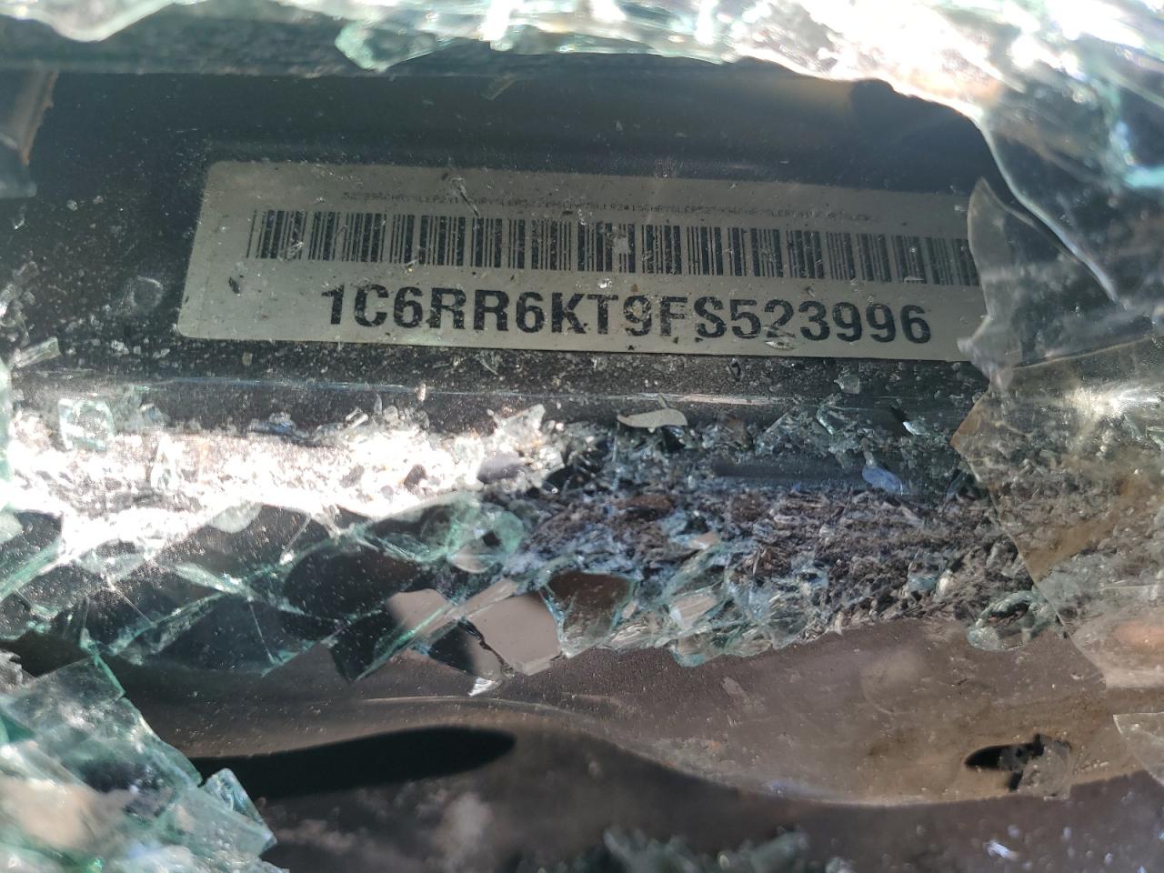 2015 Ram 1500 St VIN: 1C6RR6KT9FS523996 Lot: 87370005