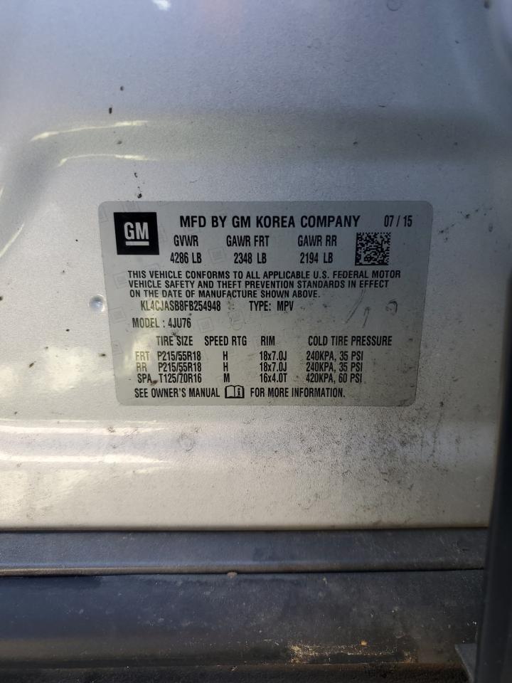 2015 Buick Encore VIN: KL4CJASB8FB254948 Lot: 90982185