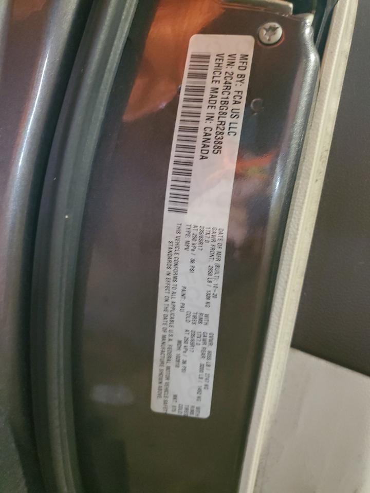 2020 Chrysler Pacifica Touring L VIN: 2C4RC1BG8LR283885 Lot: 84952595