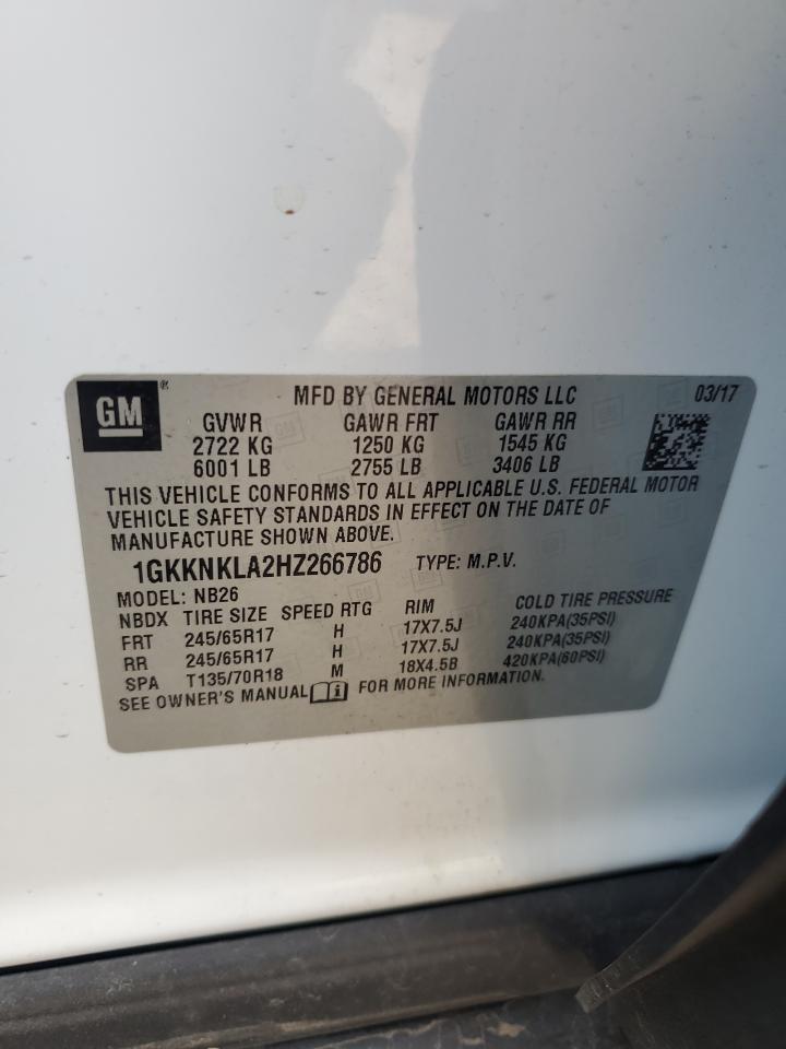 2017 GMC Acadia Sle VIN: 1GKKNKLA2HZ266786 Lot: 86291665