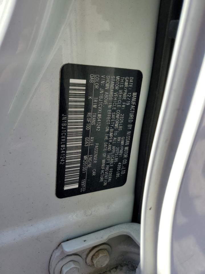 2020 Nissan Rogue Sport S VIN: JN1BJ1CVXLW541242 Lot: 85650265