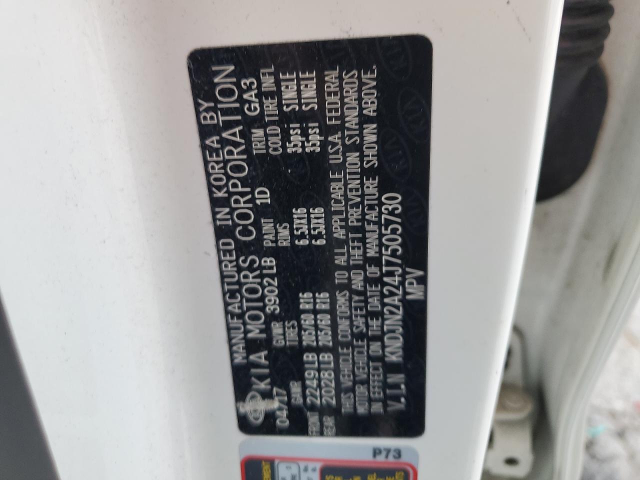 2018 Kia Soul VIN: KNDJN2A24J7505730 Lot: 81909715