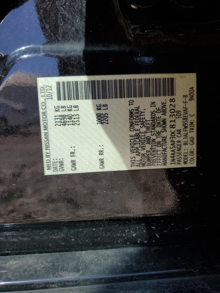 2013 Nissan Maxima S VIN: 1N4AA5AP3DC813028 Lot: 86596055