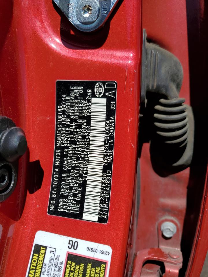 2014 Toyota Corolla L VIN: 2T1BURHE9EC145763 Lot: 86447205