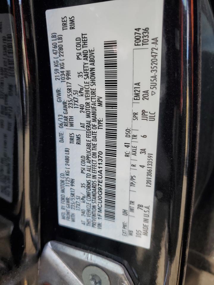 2014 Ford Escape Se VIN: 1FMCU0G97EUA11370 Lot: 90866925