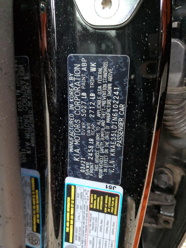 2022 Kia Stinger Gt Line VIN: KNAE35LD1N6102241 Lot: 85947825