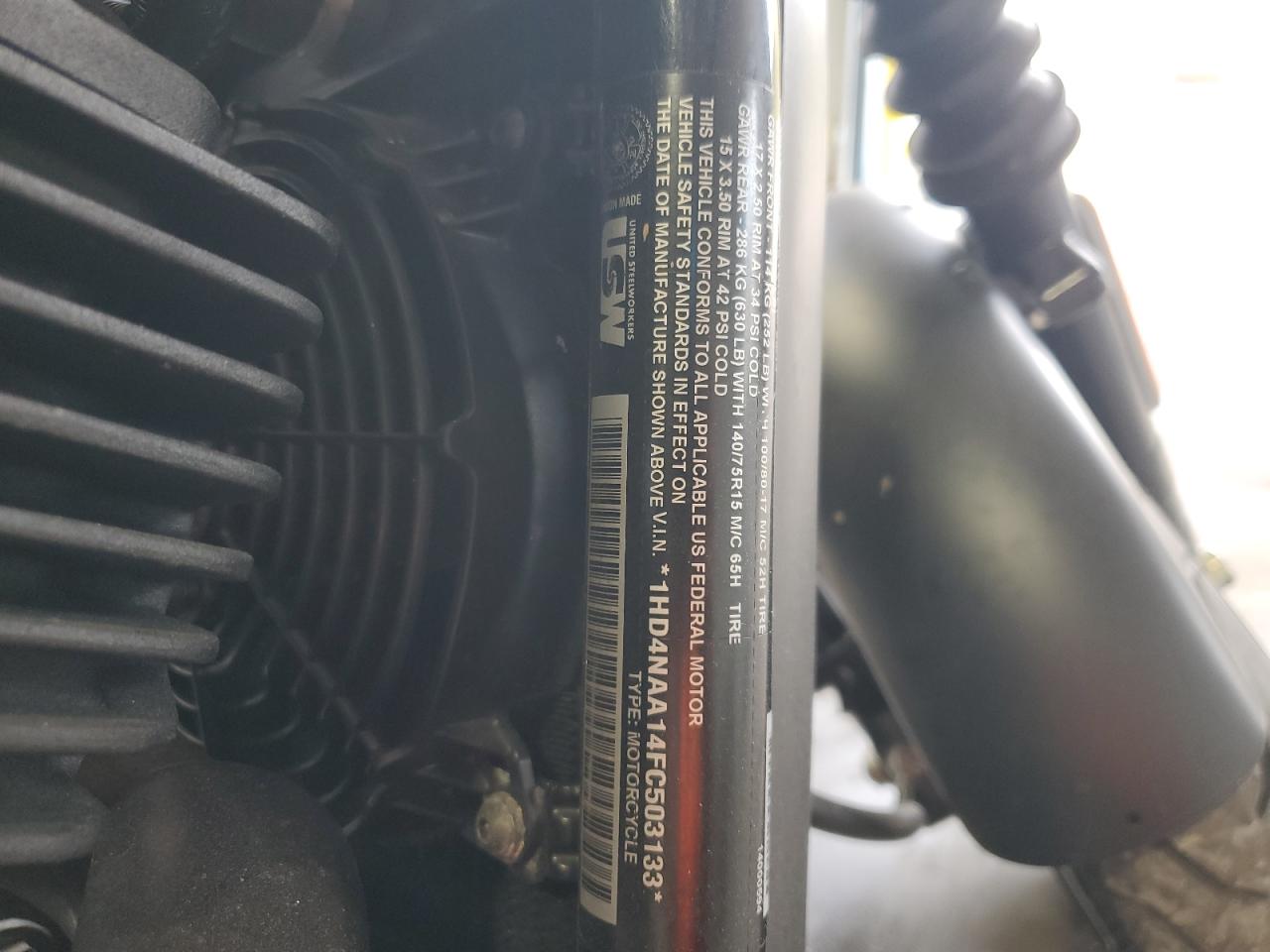 2015 Harley-Davidson Xg500 VIN: 1HD4NAA14FC503133 Lot: 86428445