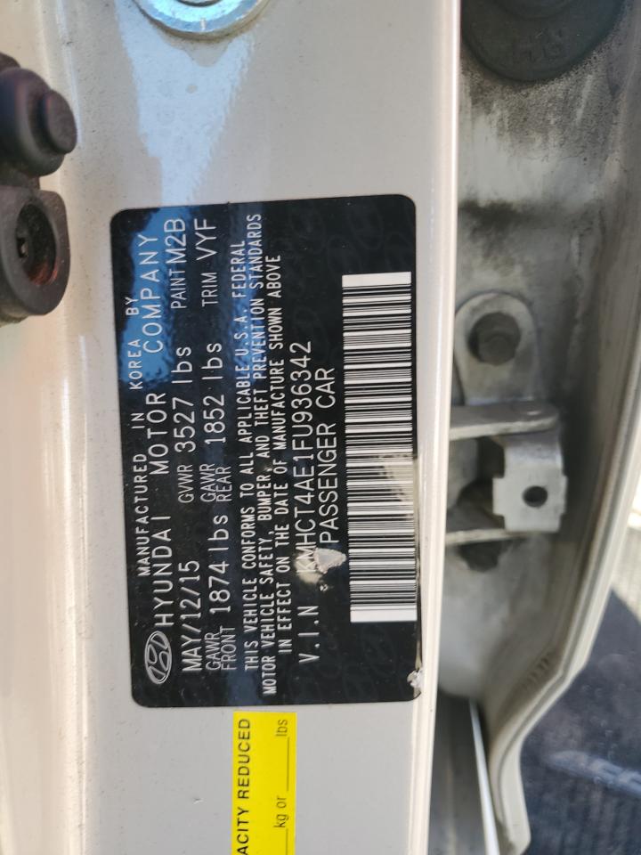 2015 Hyundai Accent Gls VIN: KMHCT4AE1FU936342 Lot: 86862945