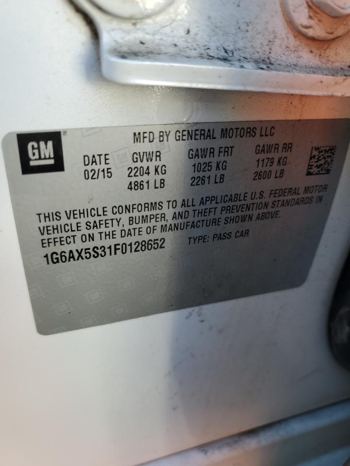 2015 Cadillac Cts Luxury Collection VIN: 1G6AX5S31F0128652 Lot: 84924665