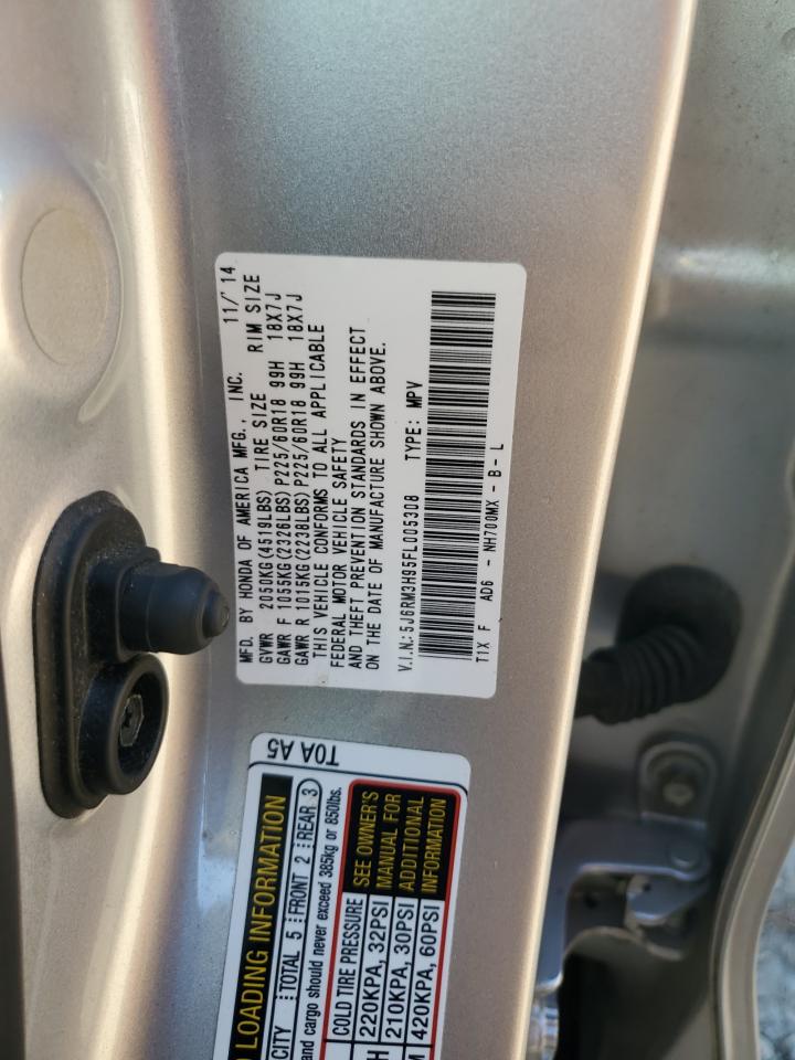 2015 Honda Cr-V Touring VIN: 5J6RM3H95FL005308 Lot: 87112165