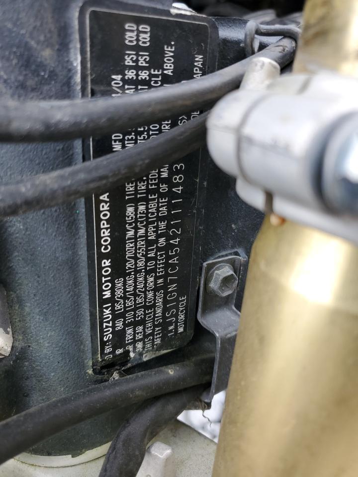 2004 Suzuki Gsx-R600 K VIN: JS1GN7CA542111483 Lot: 85476895