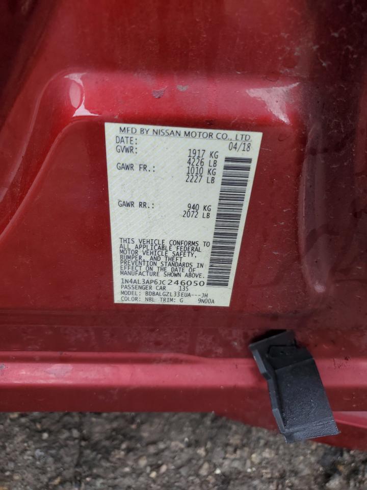 2018 Nissan Altima 2.5 VIN: 1N4AL3AP6JC246050 Lot: 86185805