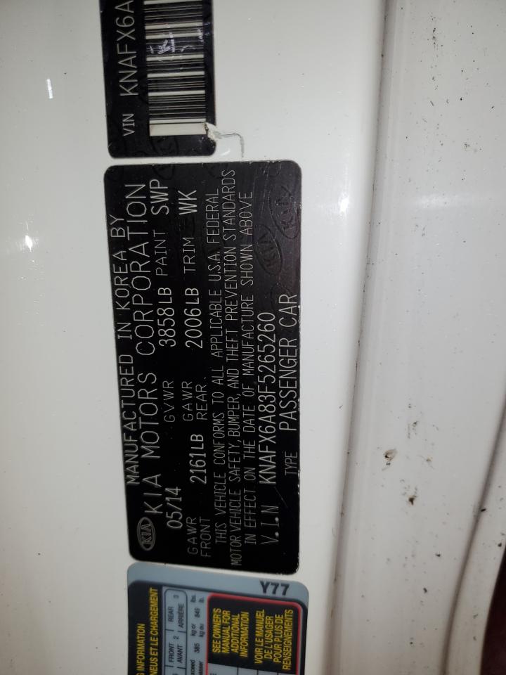 2015 Kia Forte Ex VIN: KNAFX6A83F5265260 Lot: 82405855