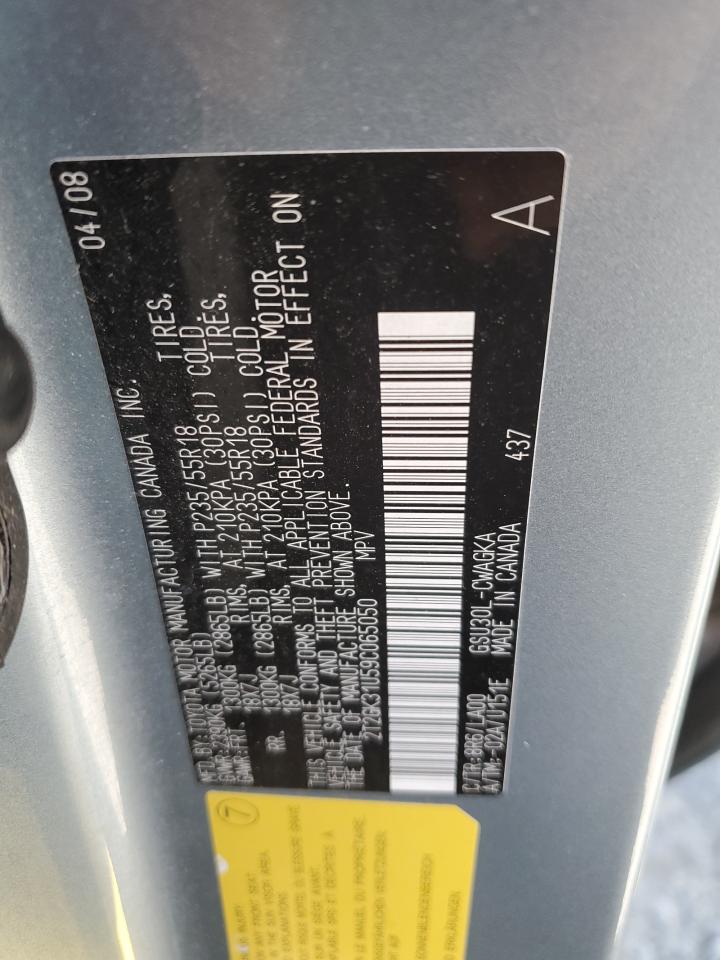 2009 Lexus Rx 350 VIN: 2T2GK31U59C065050 Lot: 84942235