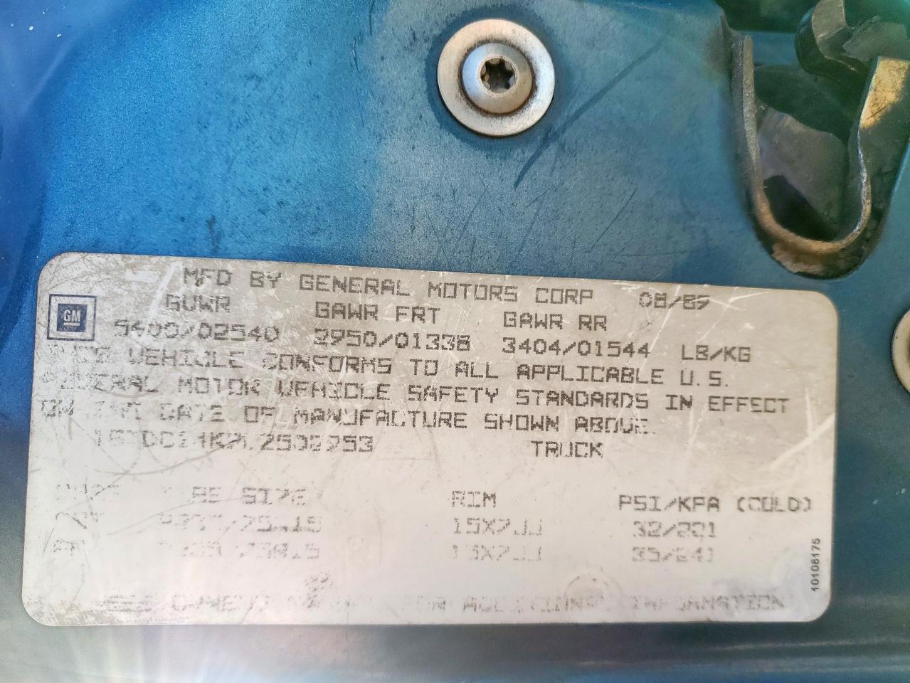 1990 GMC Sierra C1500 VIN: 1GTDC14K9LZ502953 Lot: 82419715