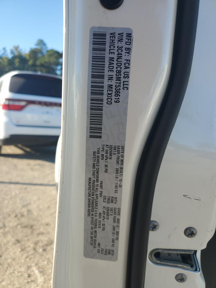 2021 Jeep Compass Limited VIN: 3C4NJDCB5MT536619 Lot: 90460665