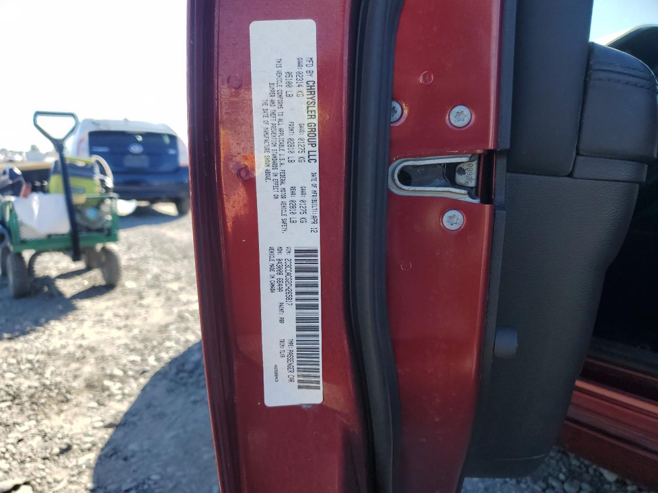 2012 Chrysler 300 Limited VIN: 2C3CCACG2CH265817 Lot: 86196225
