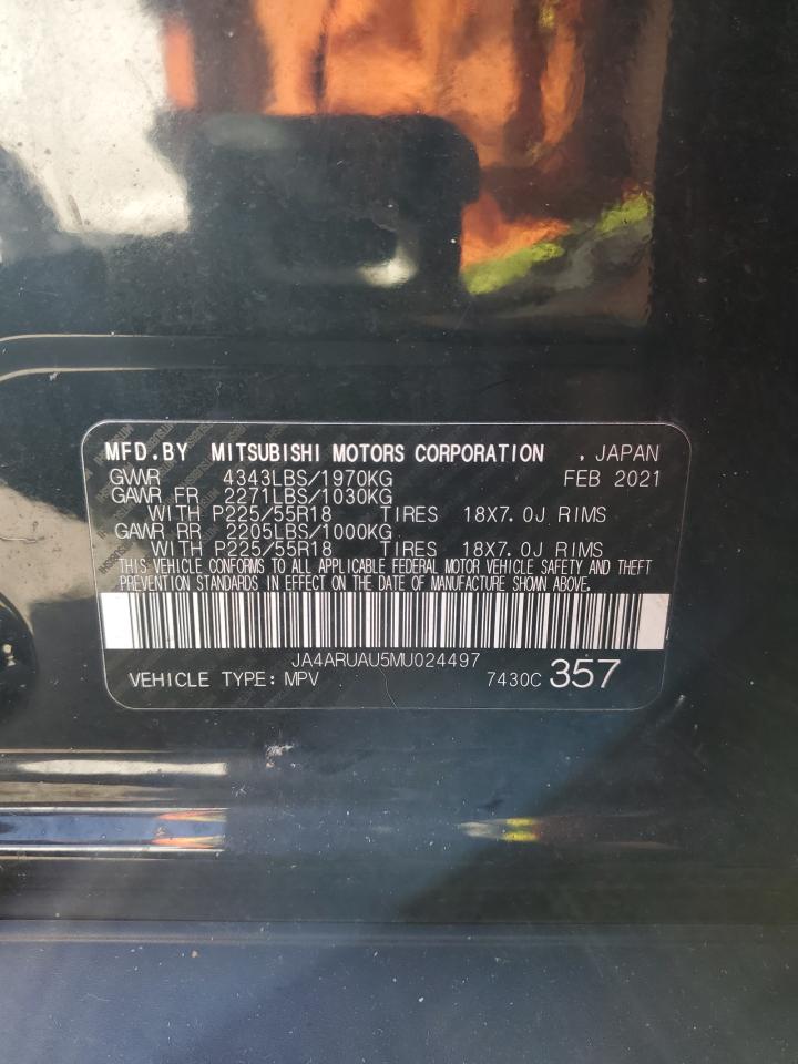 2021 Mitsubishi Outlander Sport Es VIN: JA4ARUAU5MU024497 Lot: 86643455