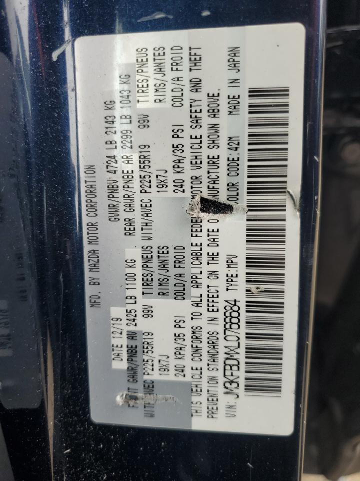 2020 Mazda Cx-5 Grand Touring VIN: JM3KFBDMXL0766684 Lot: 85304525