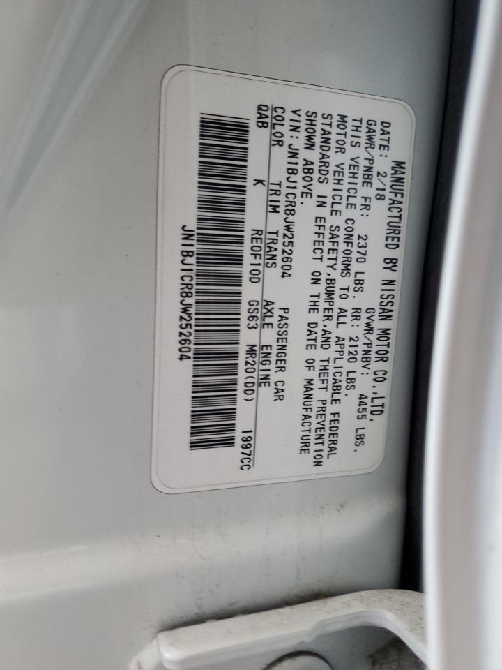 2018 Nissan Rogue Sport S VIN: JN1BJ1CR8JW252604 Lot: 86157715