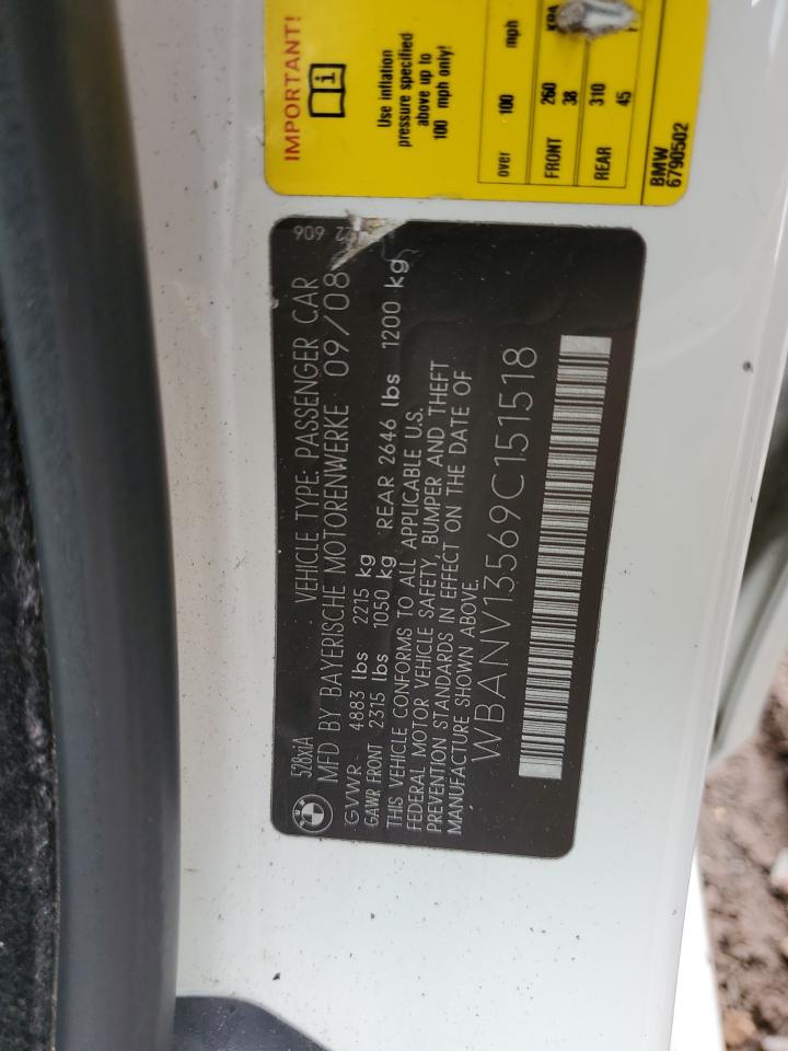 2009 BMW 528 Xi VIN: WBANV13569C151518 Lot: 86594375