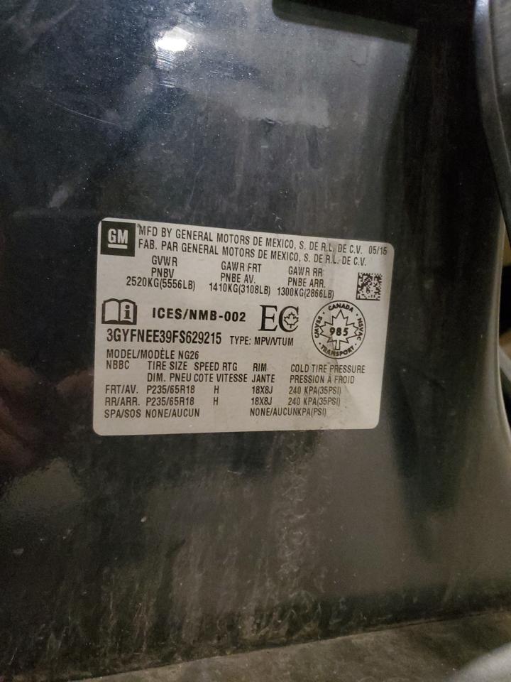 2015 Cadillac Srx Luxury Collection VIN: 3GYFNEE39FS629215 Lot: 82339075