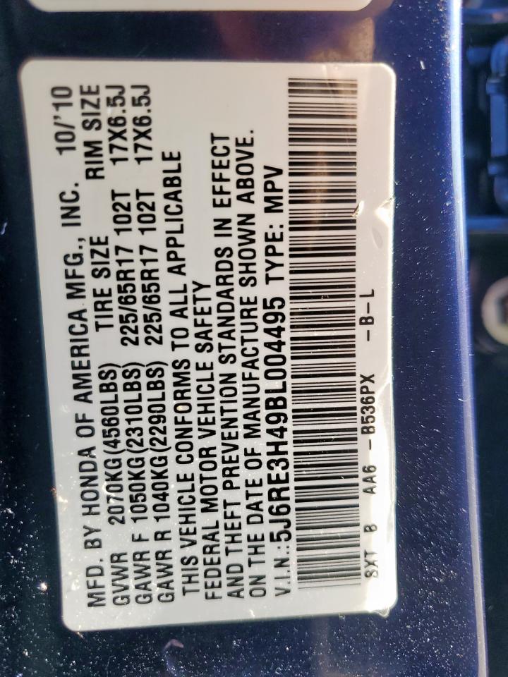 2011 Honda Cr-V Se VIN: 5J6RE3H49BL004495 Lot: 86456355