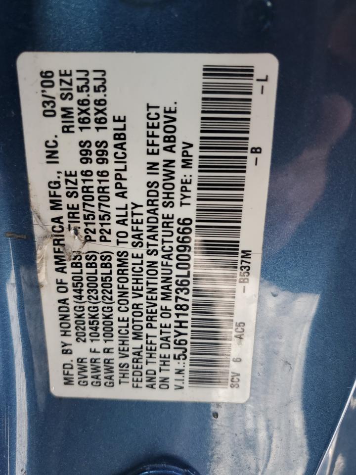2006 Honda Element Ex VIN: 5J6YH18736L009666 Lot: 82275245