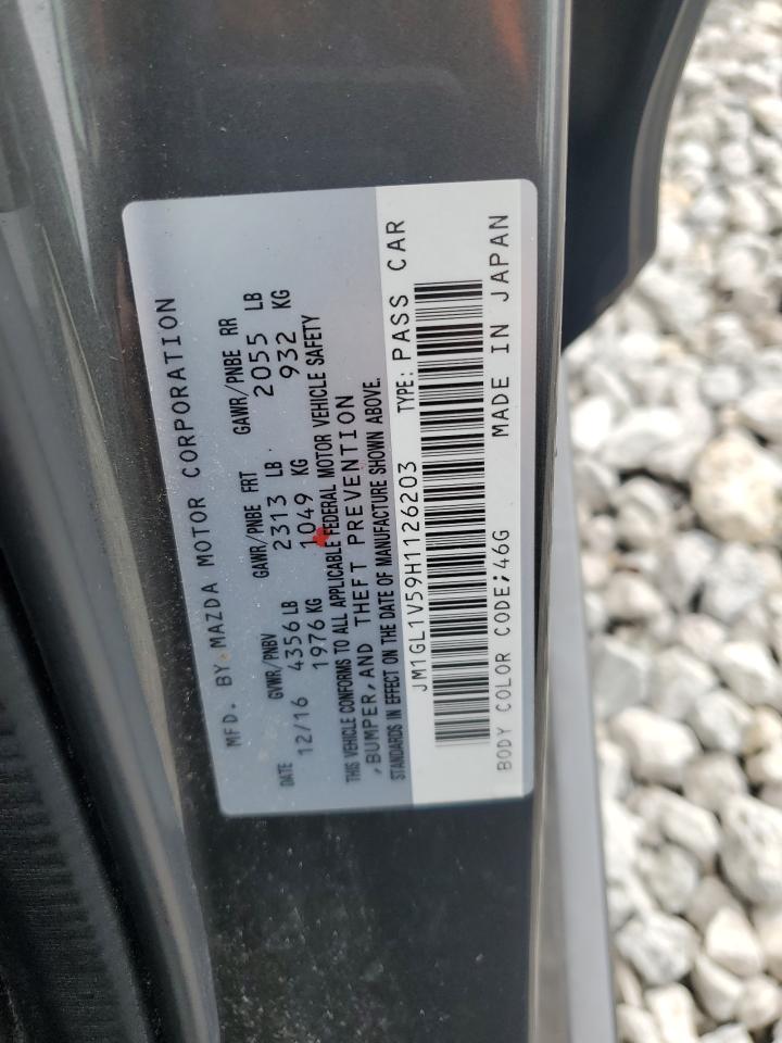 2017 Mazda 6 Touring VIN: JM1GL1V59H1126203 Lot: 84886355