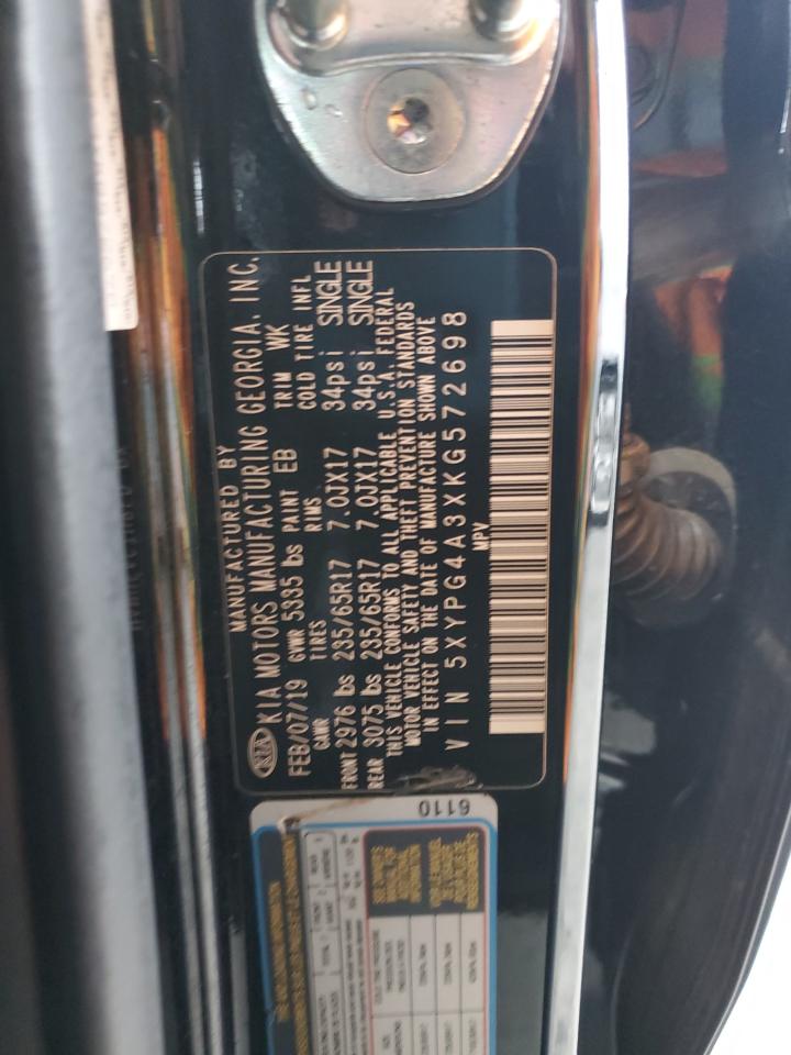 2019 Kia Sorento L VIN: 5XYPG4A3XKG572698 Lot: 82761865