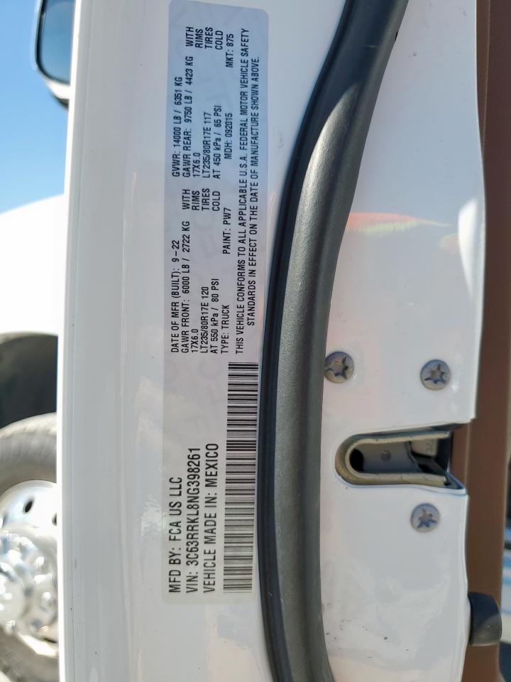 2022 Ram 3500 Longhorn VIN: 3C63RRKL8NG398261 Lot: 86325935