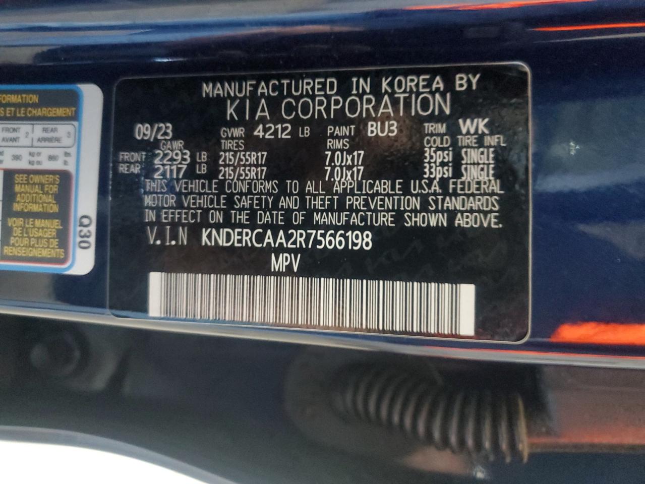 2024 Kia Seltos Ex VIN: KNDERCAA2R7566198 Lot: 85886615