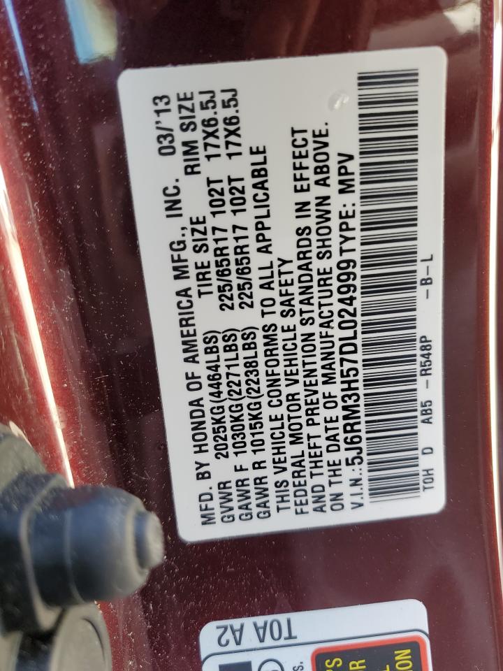 2013 Honda Cr-V Ex VIN: 5J6RM3H57DL024999 Lot: 82329225