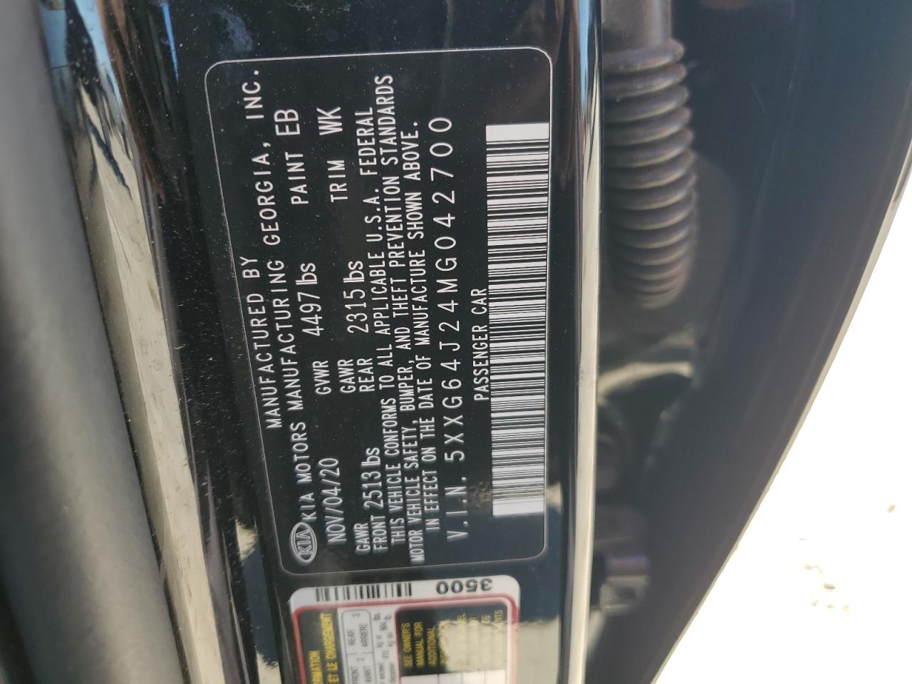 2021 Kia K5 Gt Line VIN: 5XXG64J24MG042700 Lot: 86687235