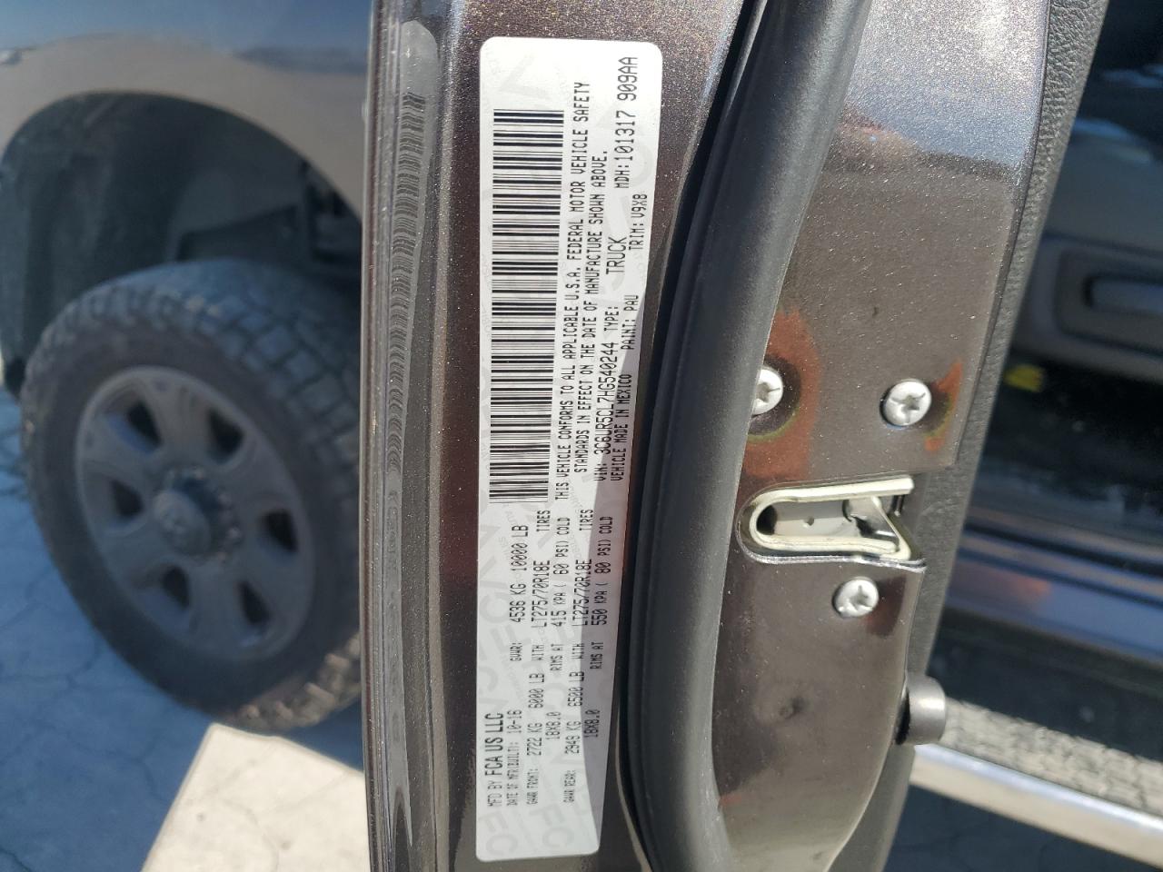 2017 Ram 2500 St VIN: 3C6UR5CL7HG540244 Lot: 86277605