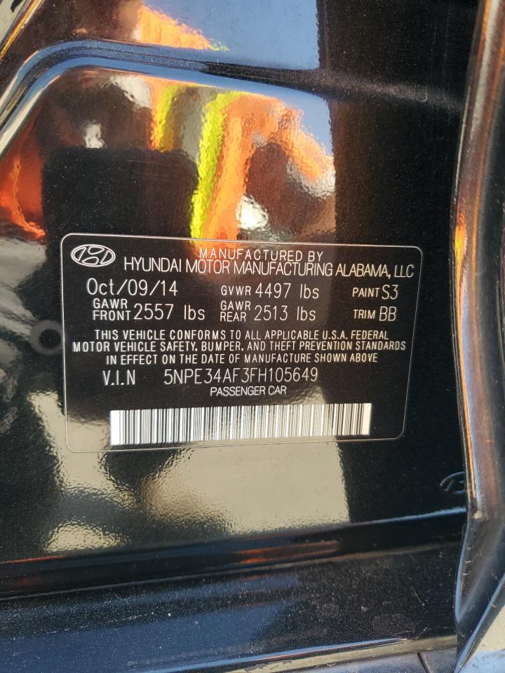 2015 Hyundai Sonata Sport VIN: 5NPE34AF3FH105649 Lot: 90710175