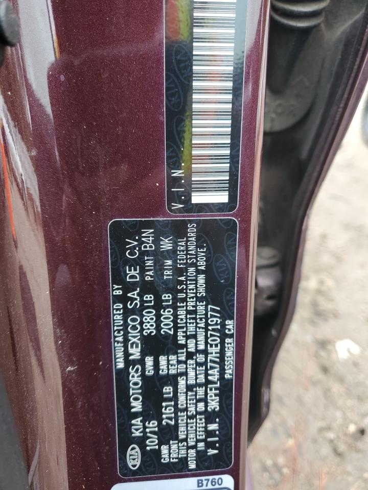 2017 Kia Forte Lx VIN: 3KPFL4A77HE071977 Lot: 70813075