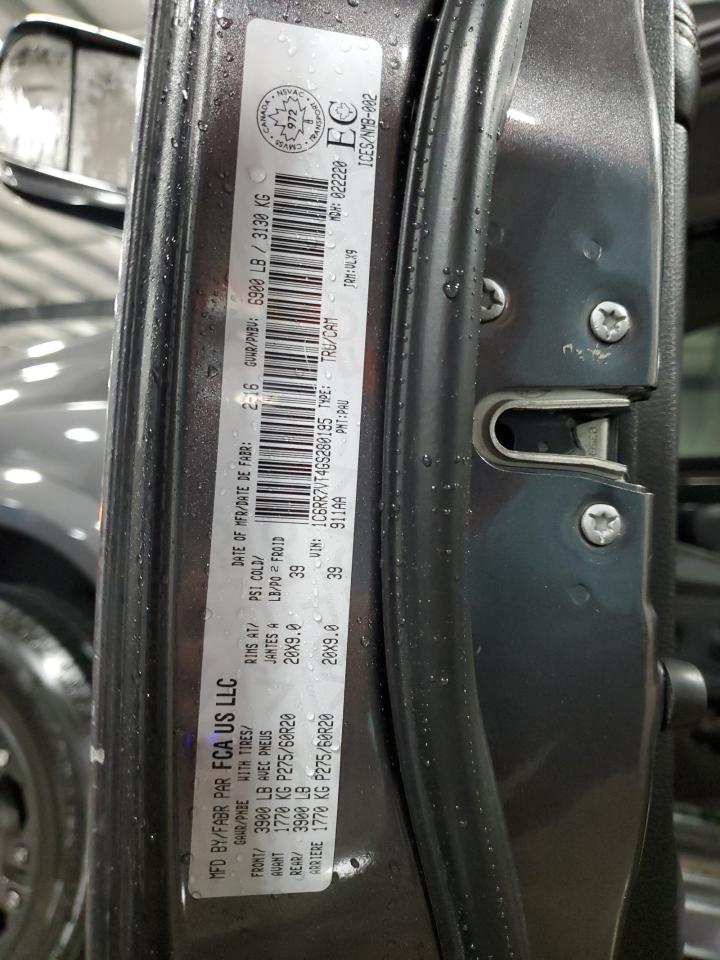 2016 Ram 1500 Laramie VIN: 1C6RR7VT4GS280195 Lot: 85872075