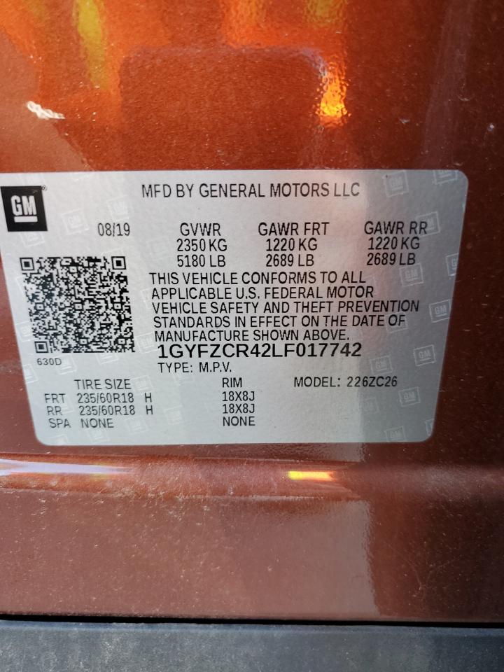 2020 Cadillac Xt4 Premium Luxury VIN: 1GYFZCR42LF017742 Lot: 84929595