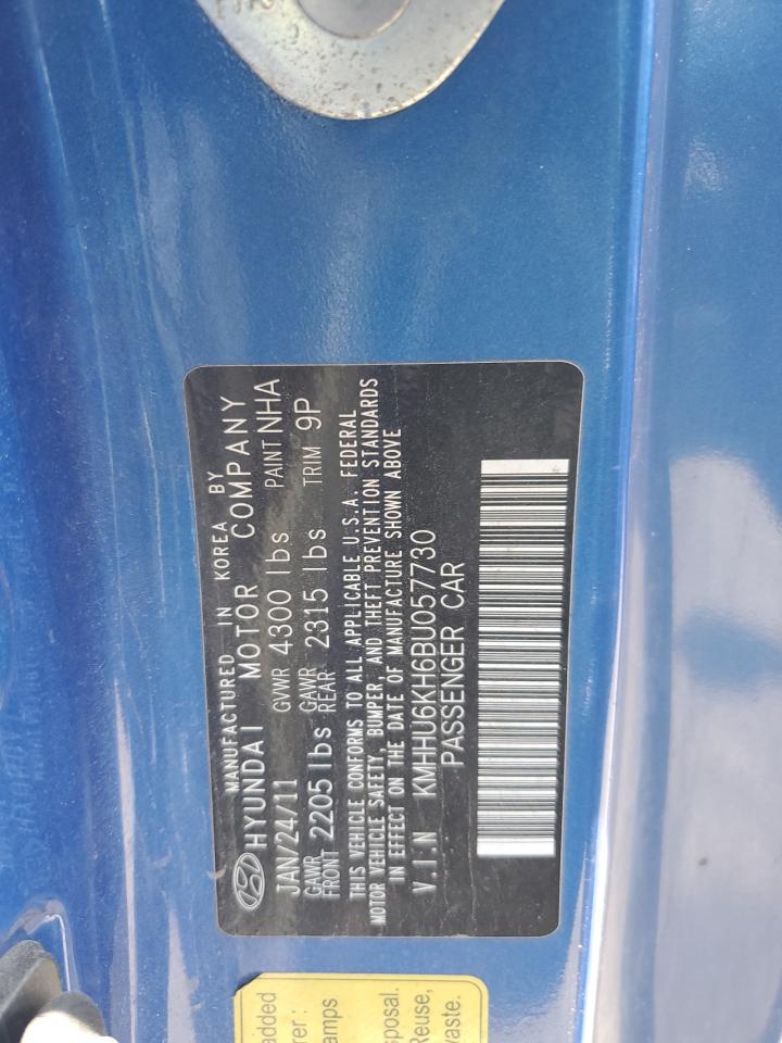 2011 Hyundai Genesis Coupe 3.8L VIN: KMHHU6KH6BU057730 Lot: 82243315