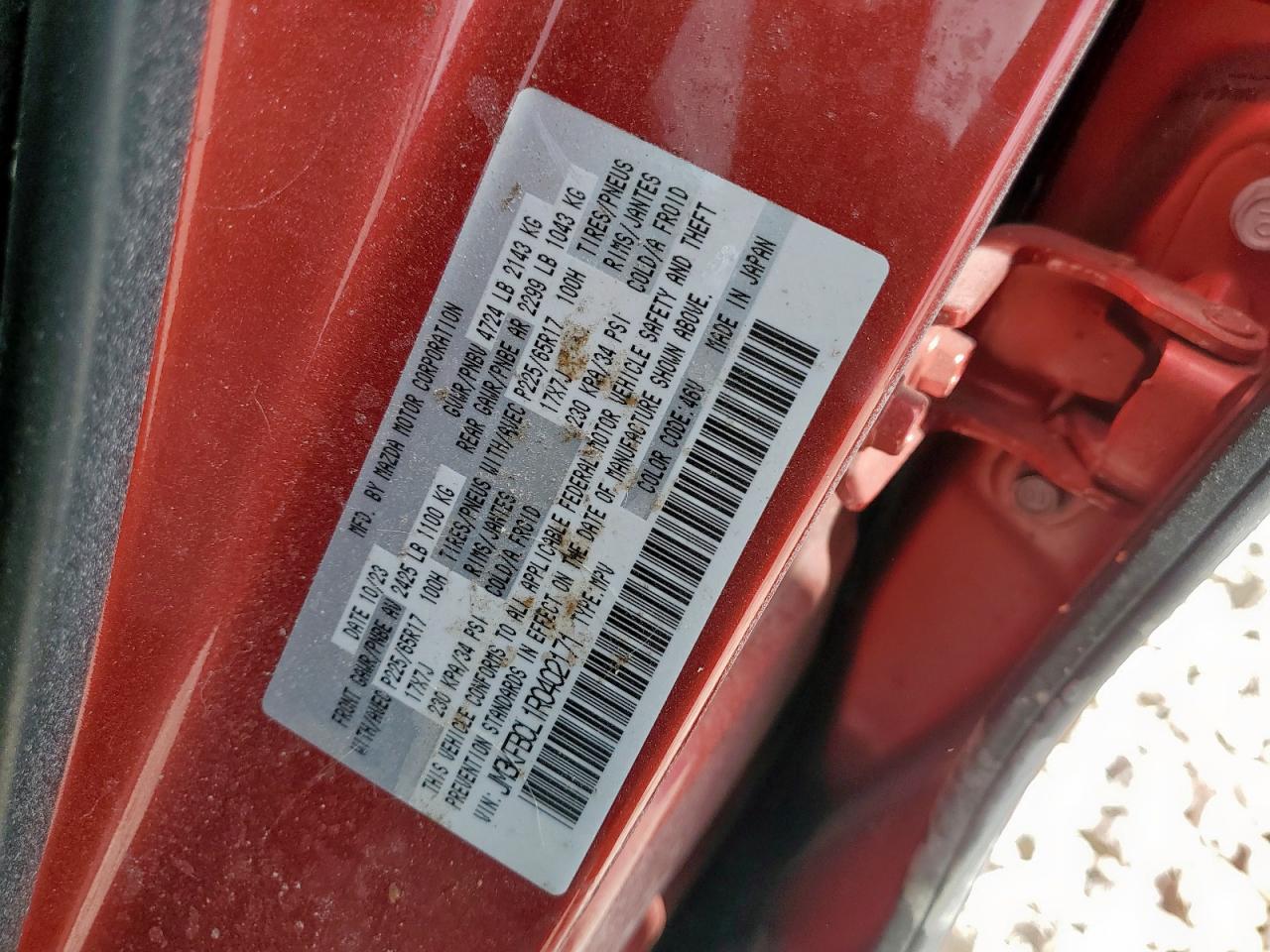 2024 Mazda Cx-5 Preferred VIN: JM3KFBCL1R0402171 Lot: 84978425