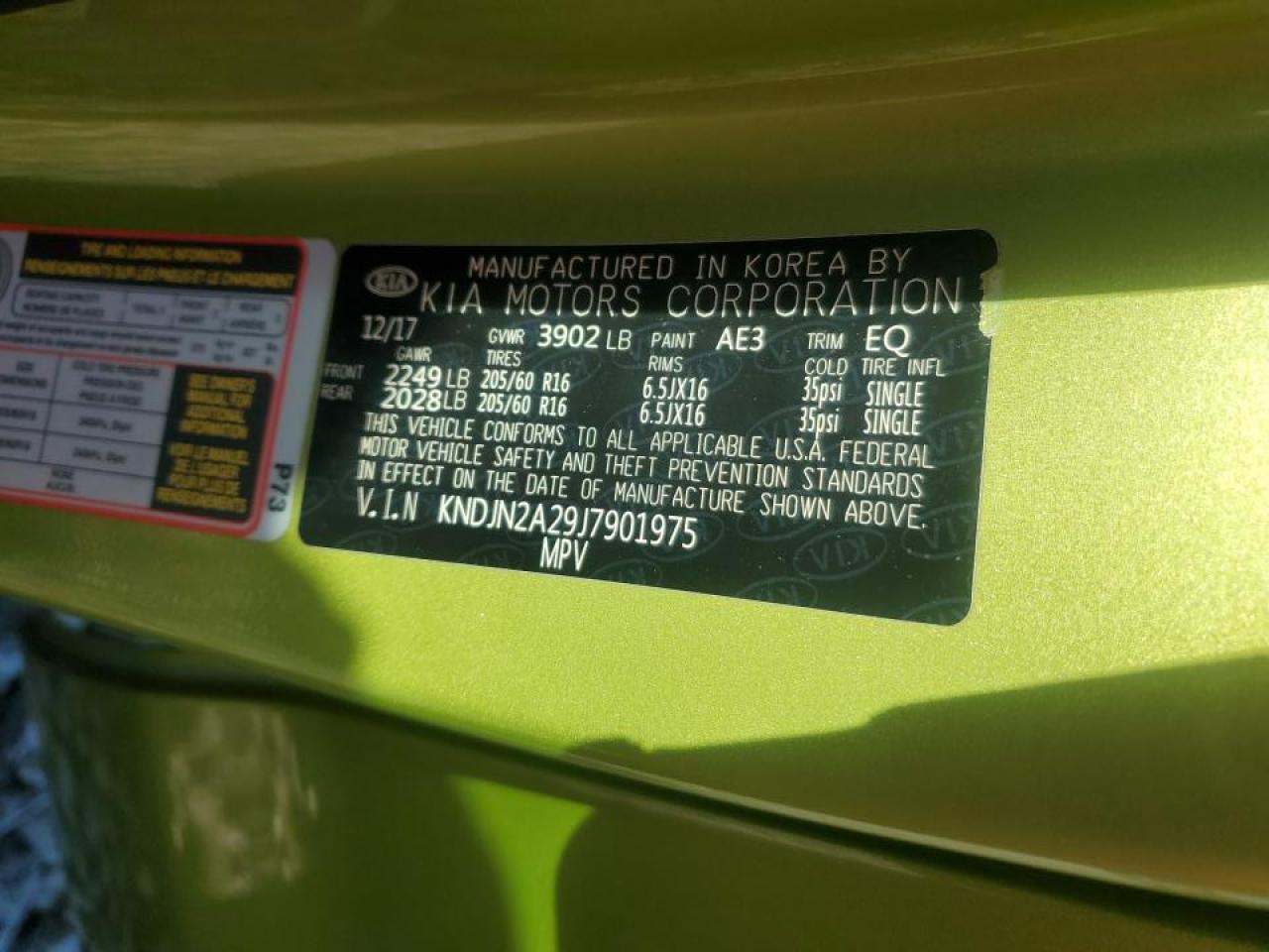 2018 Kia Soul VIN: KNDJN2A29J7901975 Lot: 82212725