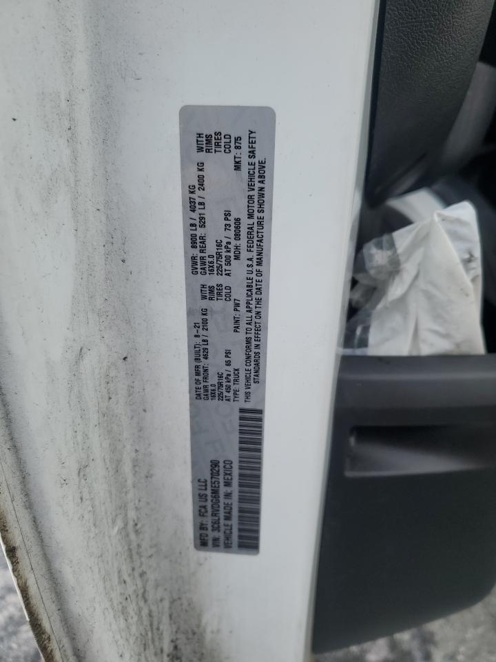 2021 Ram Promaster 2500 2500 High VIN: 3C6LRVDG6ME570290 Lot: 89841595