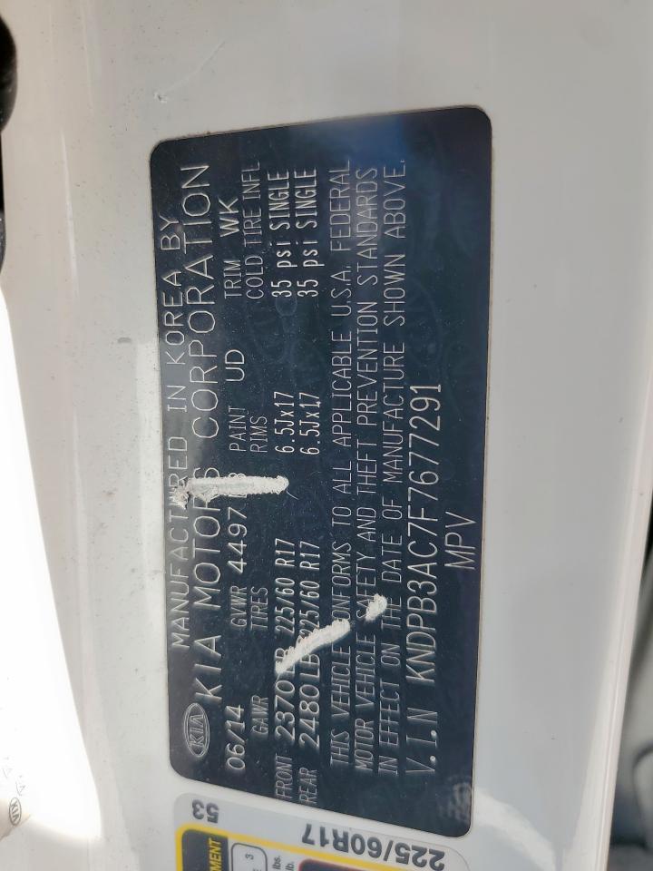 2015 Kia Sportage Lx VIN: KNDPB3AC7F7677291 Lot: 82083045