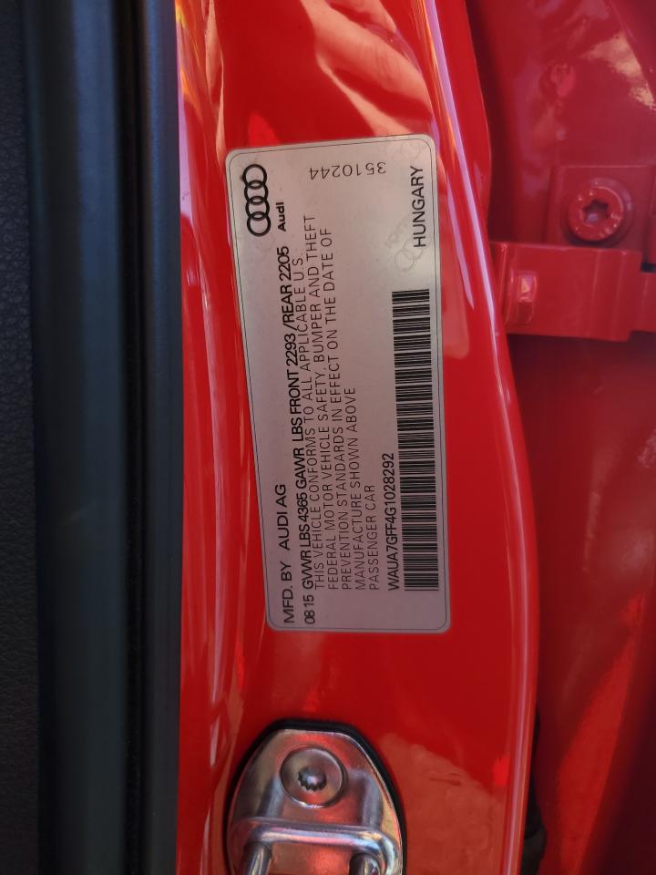 2016 Audi A3 Premium VIN: WAUA7GFF4G1028292 Lot: 87264095