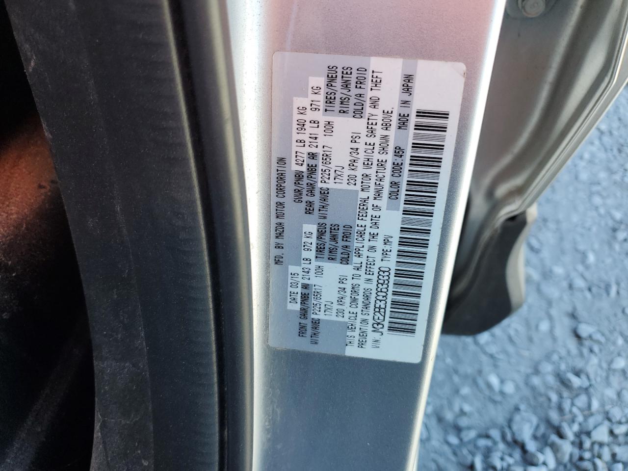 2016 Mazda Cx-5 Sport VIN: JM3KE2BE3G0639330 Lot: 87190475