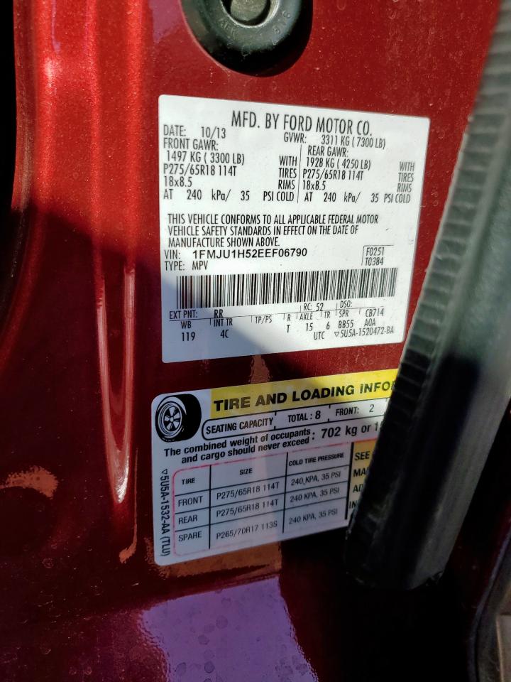 2014 Ford Expedition Xlt VIN: 1FMJU1H52EEF06790 Lot: 82338065