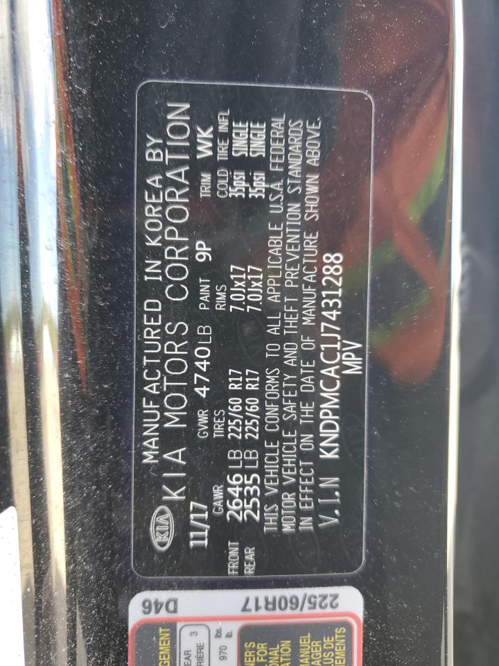 2018 Kia Sportage Lx VIN: KNDPMCAC1J7431288 Lot: 85552235